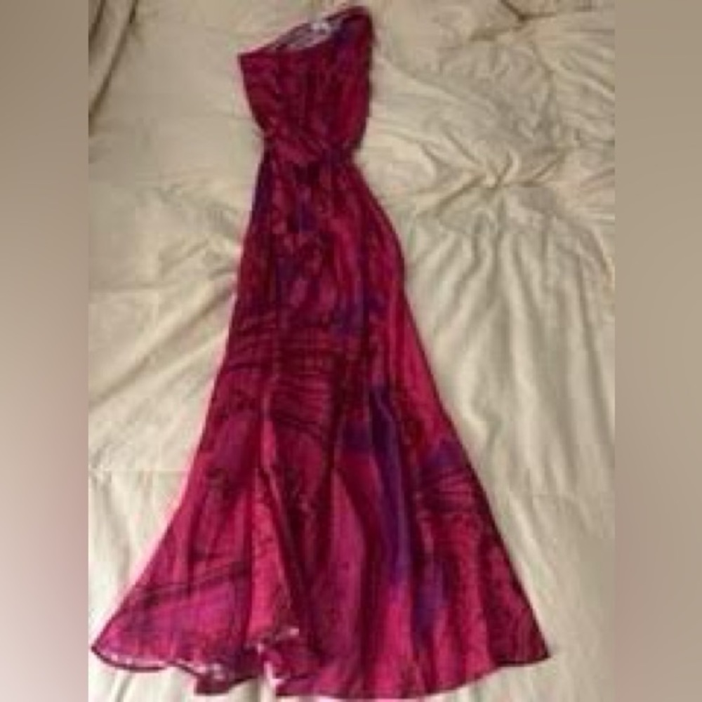 Reiss Mila one shoulder paisley maxi dress